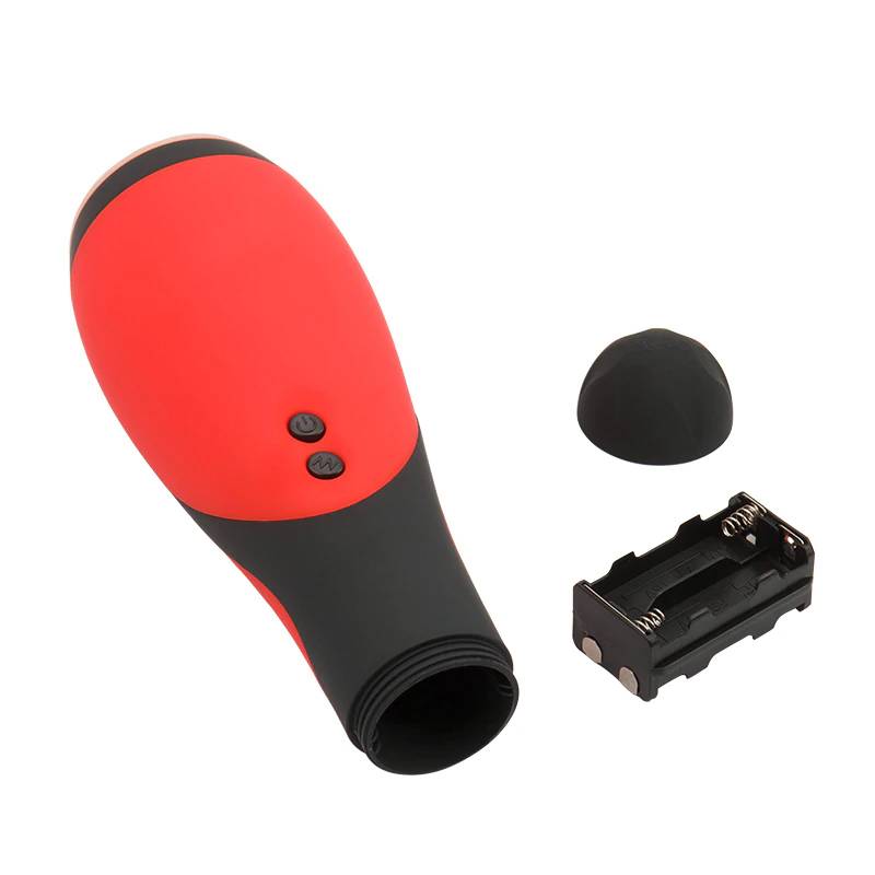 Silicone Flashlight Vibrator Oral Sex Toy for Men