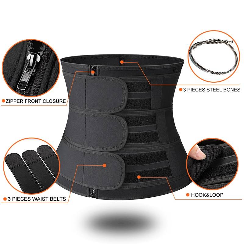 Neoprene Sweat Waist Trainer Body Shaper Tummy Corset Slimming Belt Shapewear Weight Loss Belly Band Sports Girdles Workout Belt