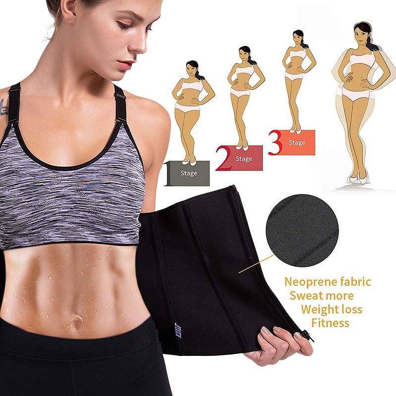 Neoprene Sweat Waist Trainer Body Shaper Tummy Corset Slimming Belt Shapewear Weight Loss Belly Band Sports Girdles Workout Belt