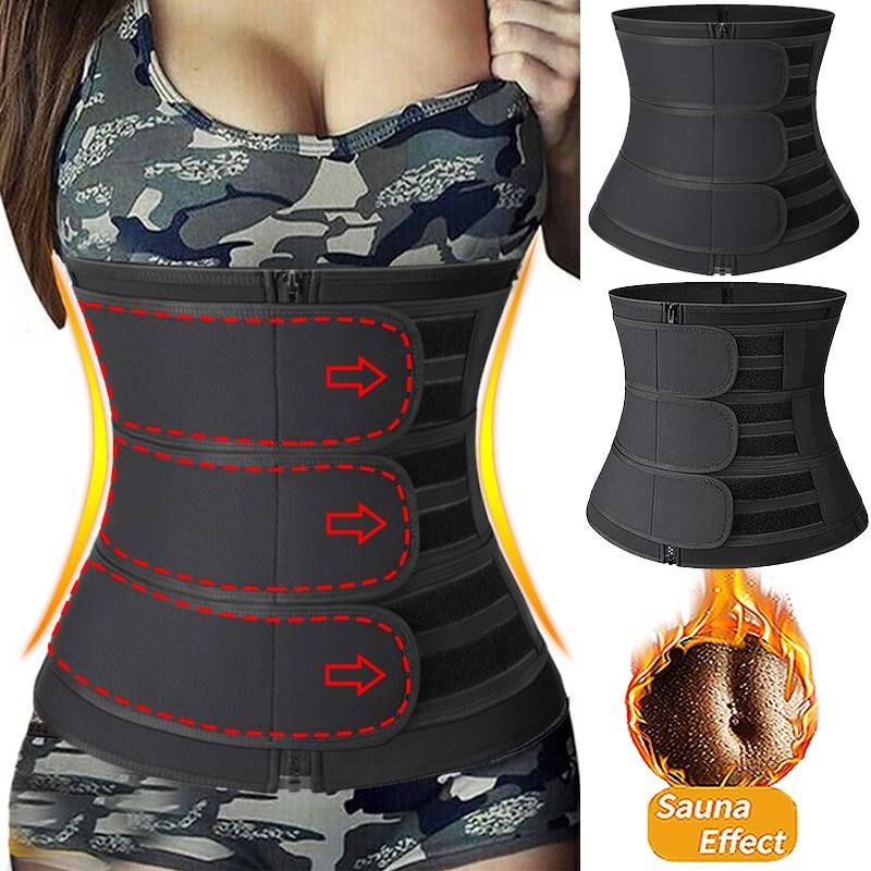 Neoprene Sweat Waist Trainer Body Shaper Tummy Corset Slimming Belt Shapewear Weight Loss Belly Band Sports Girdles Workout Belt
