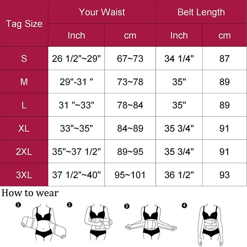 Abdominal Belt High Compression Zipper Neoprene Waist Trainer Cincher Corset Body Shaper Fajas Sweat Slimming Shapewear