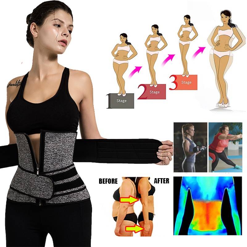 Women Waist Trainer Neoprene Body Shaper Belt Slimming Sheath Belly Reducing Shaper Tummy Sweat Shapewear Workout Shaper Corset