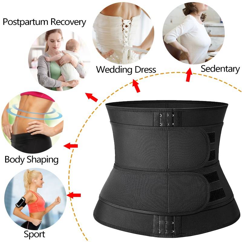 Women Waist Trainer Neoprene Body Shaper Belt Slimming Sheath Belly Reducing Shaper Tummy Sweat Shapewear Workout Shaper Corset