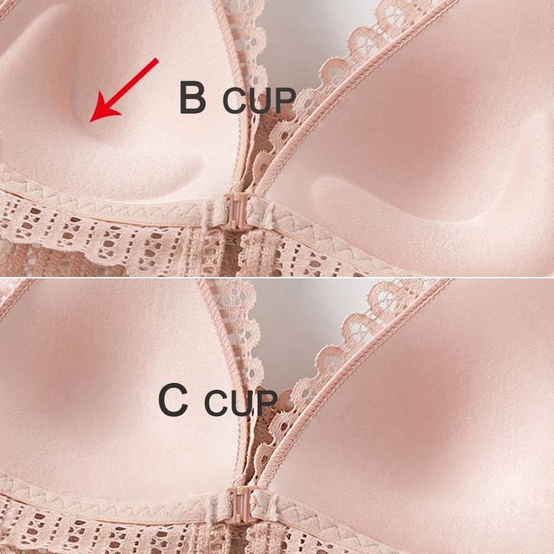 DERUILADY Sexy Backless Bra And Panty Set Lace Front Closure Seamless Push Up Underwear Briefs Women Wireless Lingerie Sets