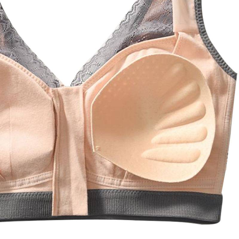 Post Mastectomy Bras with Pockets - Prosthesis Bra with Front Zipper for Breast Cancer Patients
