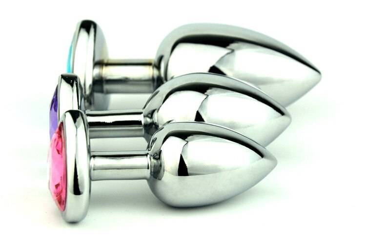 Heart Metal Anal Stainless Smooth Steel Butt Plug For Women