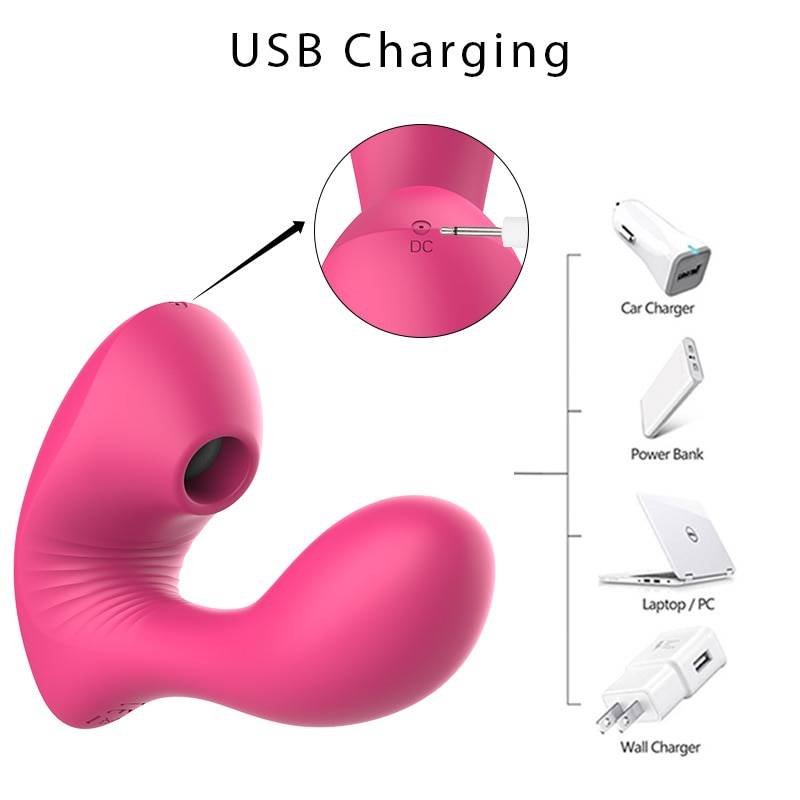 New Sucking USB Rechargeable Vibrator Sex Toys for Women