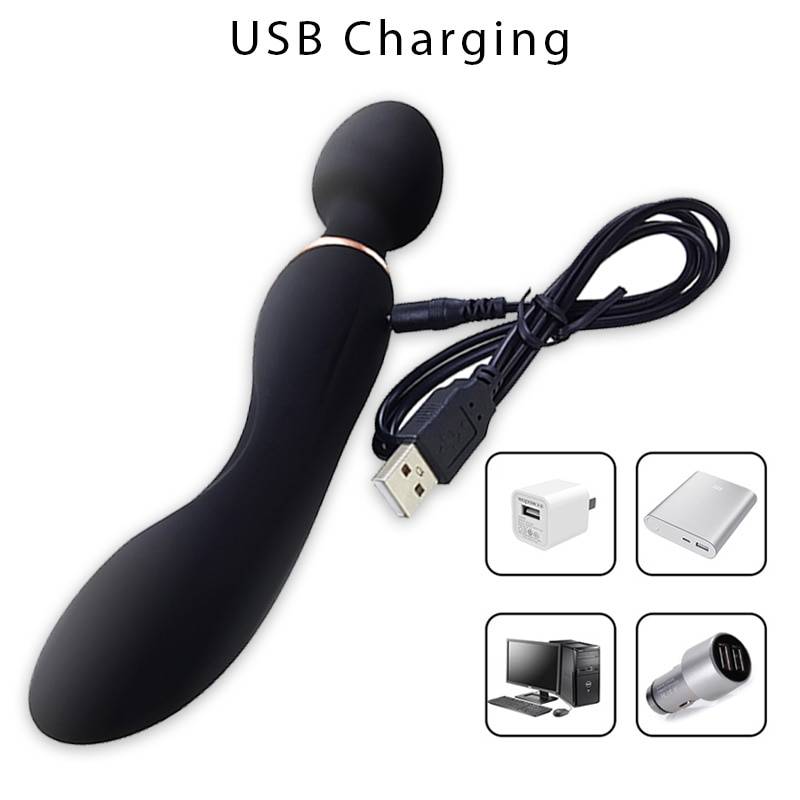 USB Rechargeable Vibrators for Women Magic Wand Body Massage