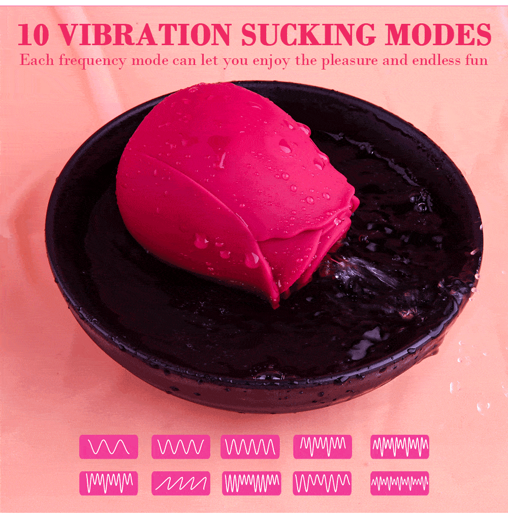 10 speeds Vibration Modes Rose Sex Toy for Women
