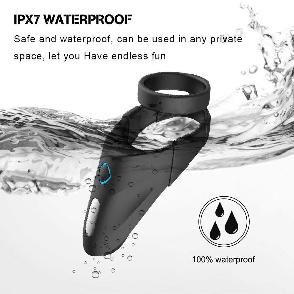 Waterproof Vibrator Male Penis Rings for Delay Ejaculation