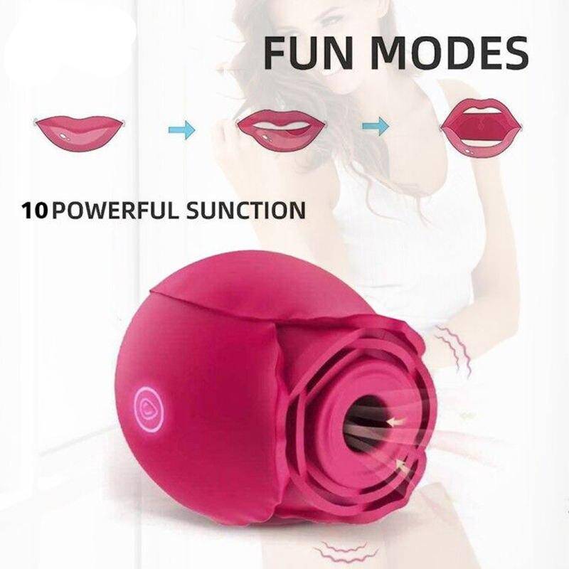 2 in 1 Licking & Sucking Rose Petal Vibrator for Women