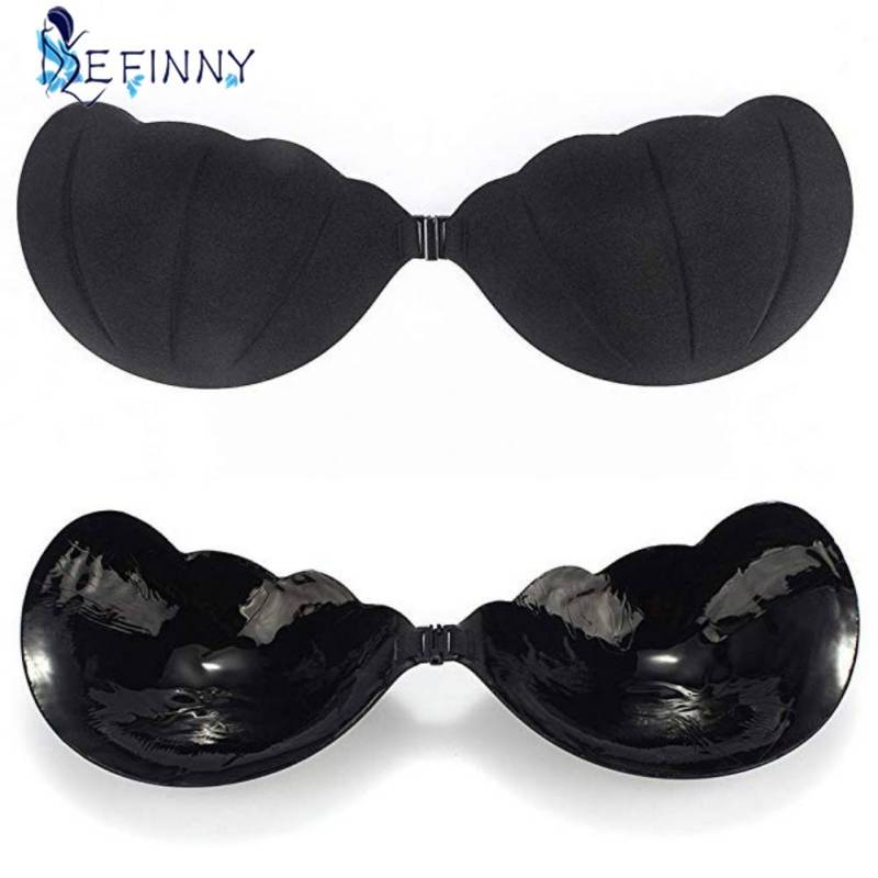 Strapless Invisible Breast Petal Sticky Self-Adhesive Front Buckle Bra