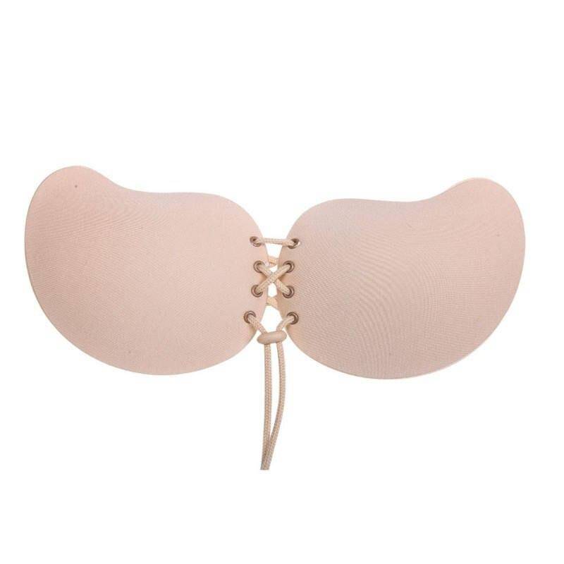 Backless Invisible Fly Lace-up Adhesive Stick On Gel Push Up Bra