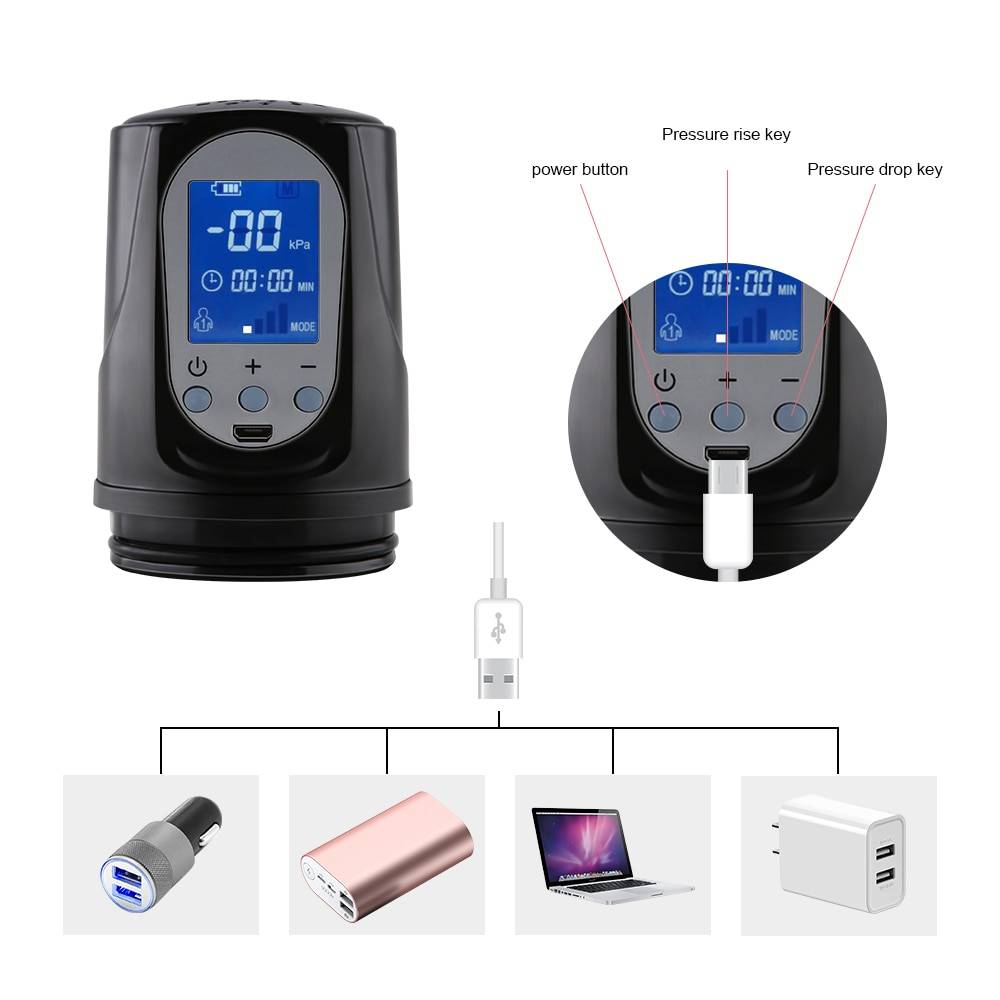 Male Masturbator Penis Extender Electric Pump