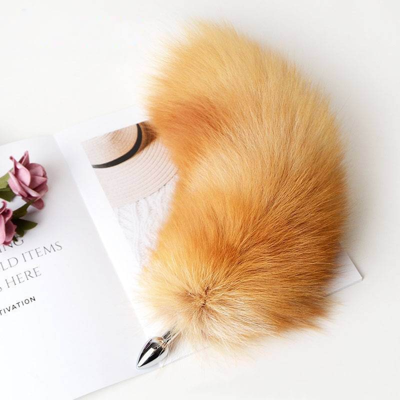 Squirrel Tail Anal Plug Sex Toy for Adult Women Golden