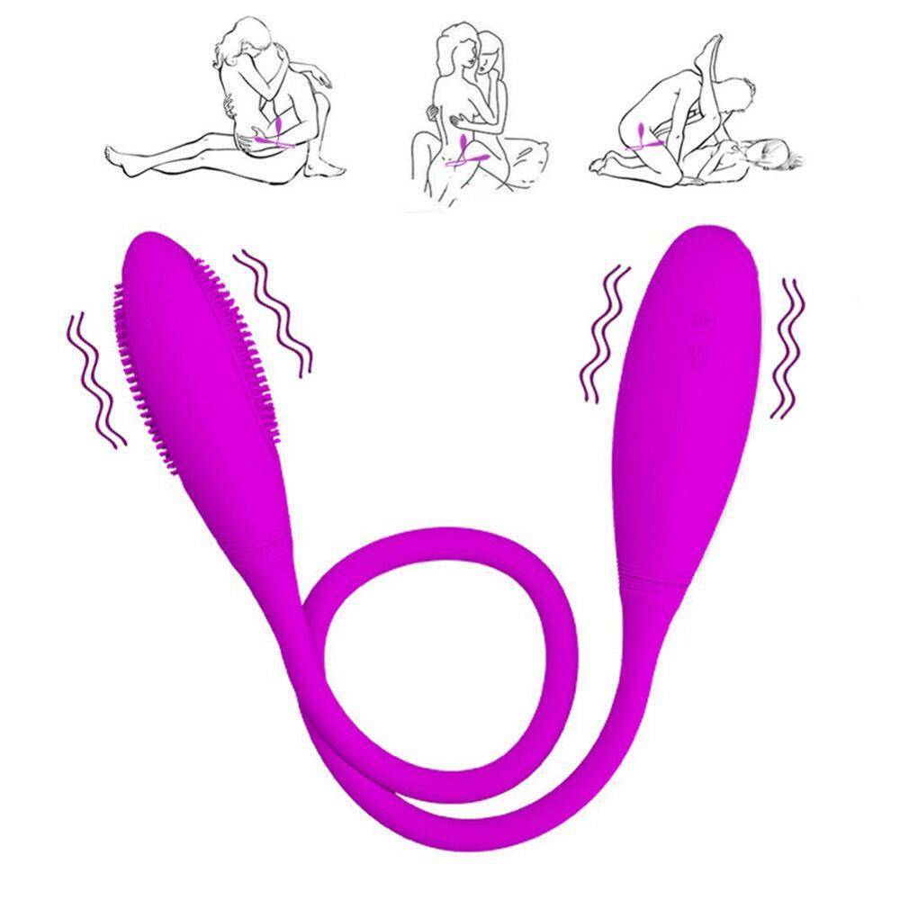 Double Head Jump Egg Bullet Dildo Vibrator for Couple