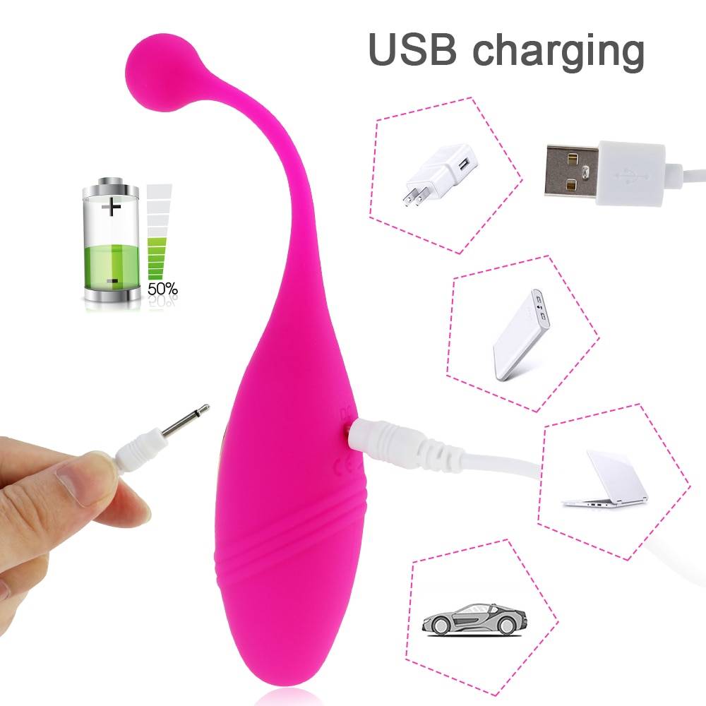 USB Charging Vibrating Egg with Remote Control for G-spot Clitoris Massage