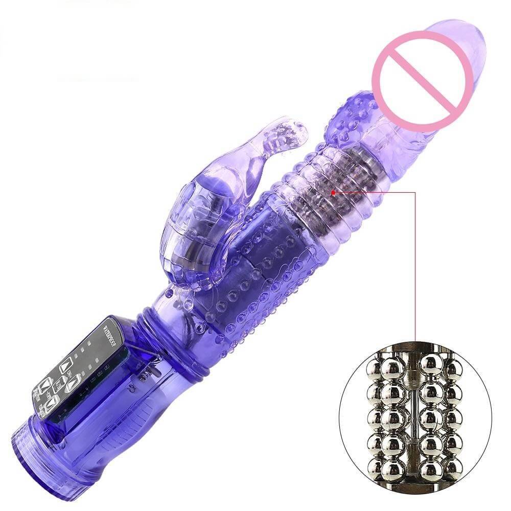 Dual Motor 12 Speeds Dildo Rabbit Vibrator
