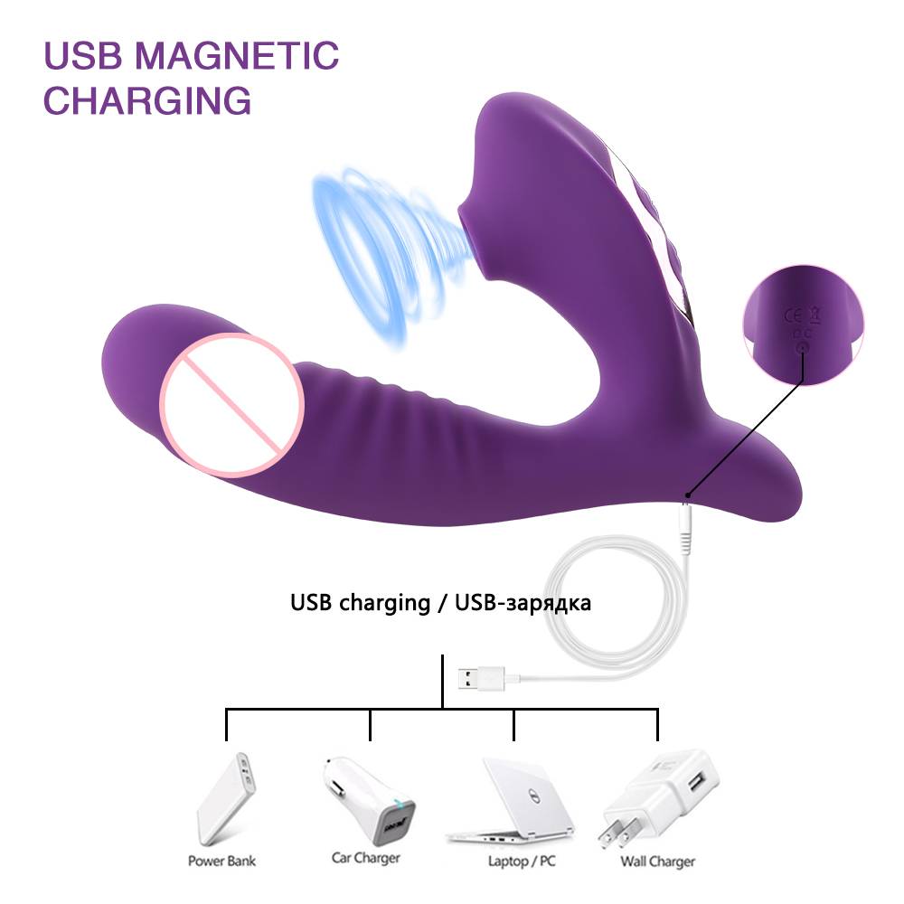 10 Speed USB Charging Vibrator Oral Sex Toy for Woman Masturbation