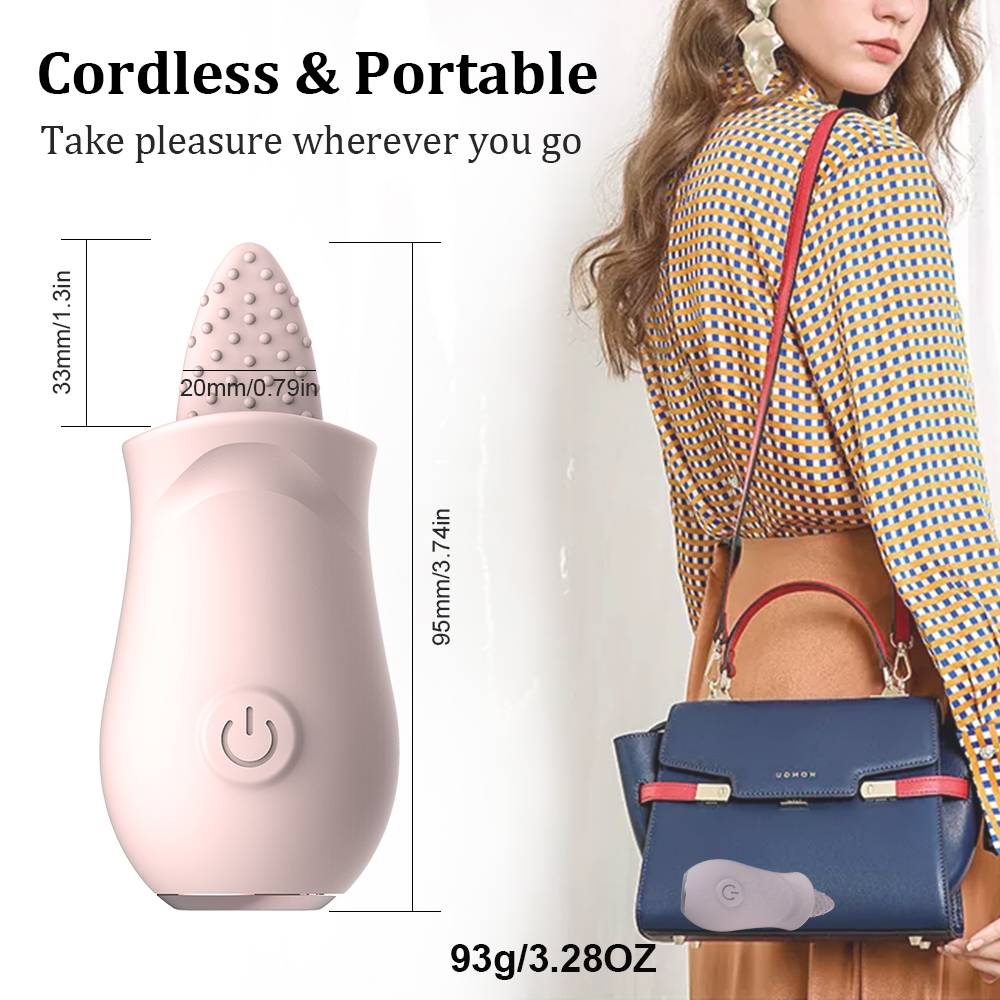 Soft Tongue Licking Cordless & Portable Vibrator Sex Toys for Women
