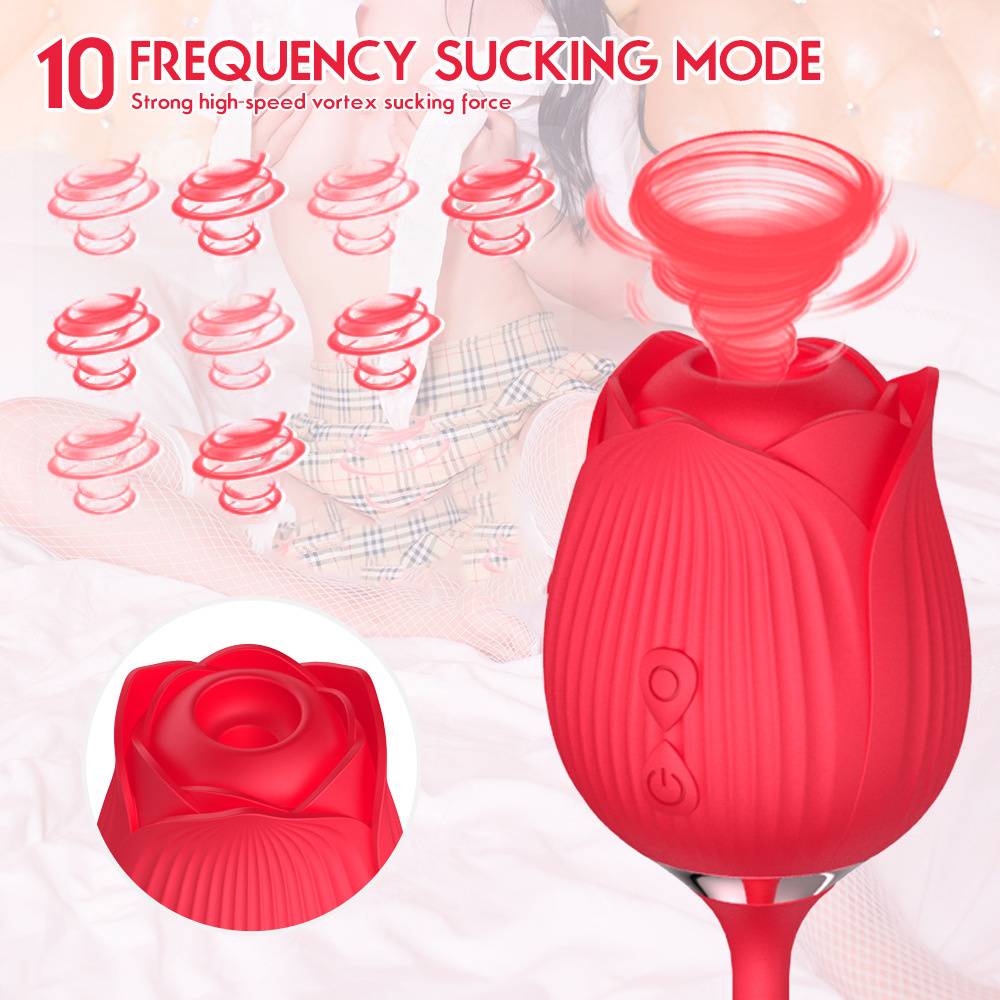 Sucking Thrusting Vibrator 10 Speed Vibrating Clit Sucker oral Nipple Clitoris Stimulation Female Masturbation Sex Toy for Women