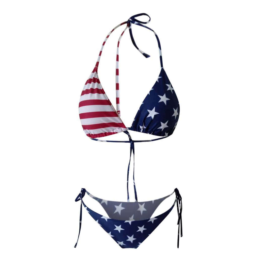 Women American Bikini Swimsuit Set
