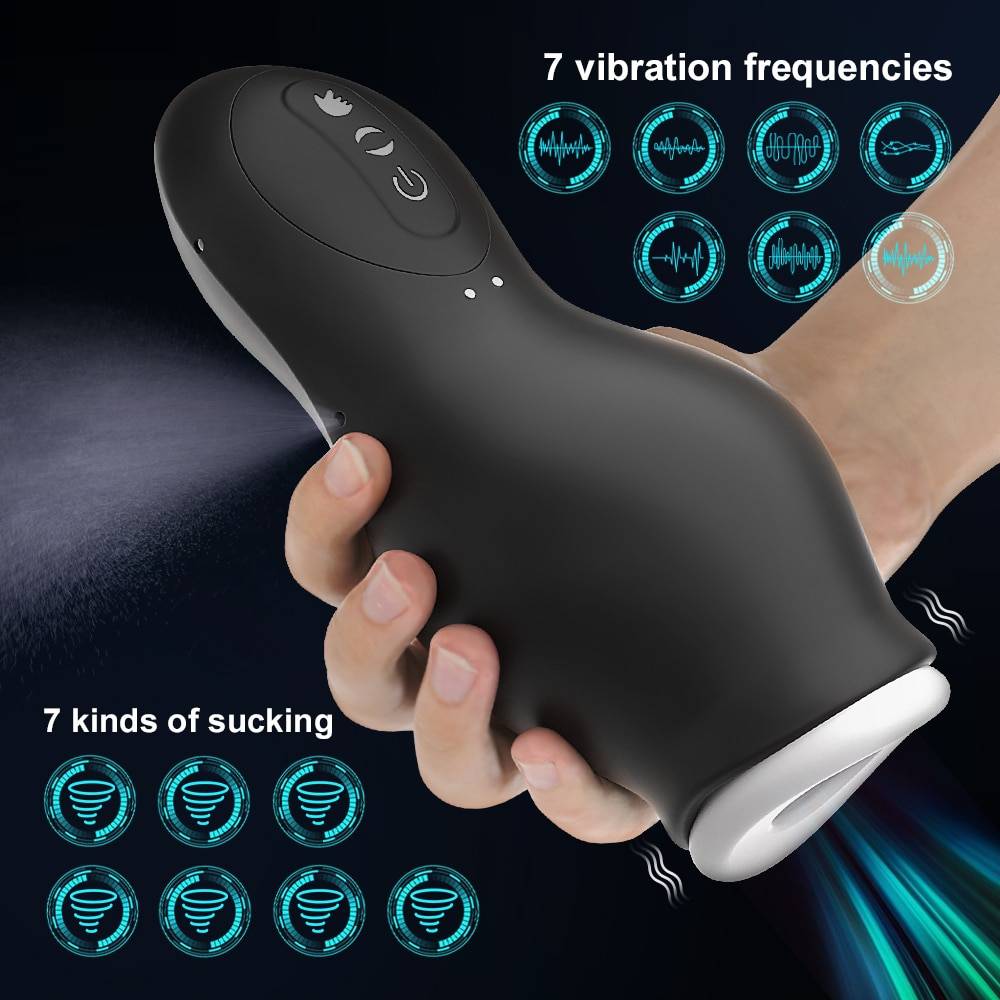 Masturbator for Men Automatic Sucking Male Machine Oral Vaginal Penis