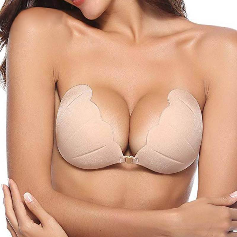 Breast Petal Sticky Self-Adhesive Front Buckle Bra