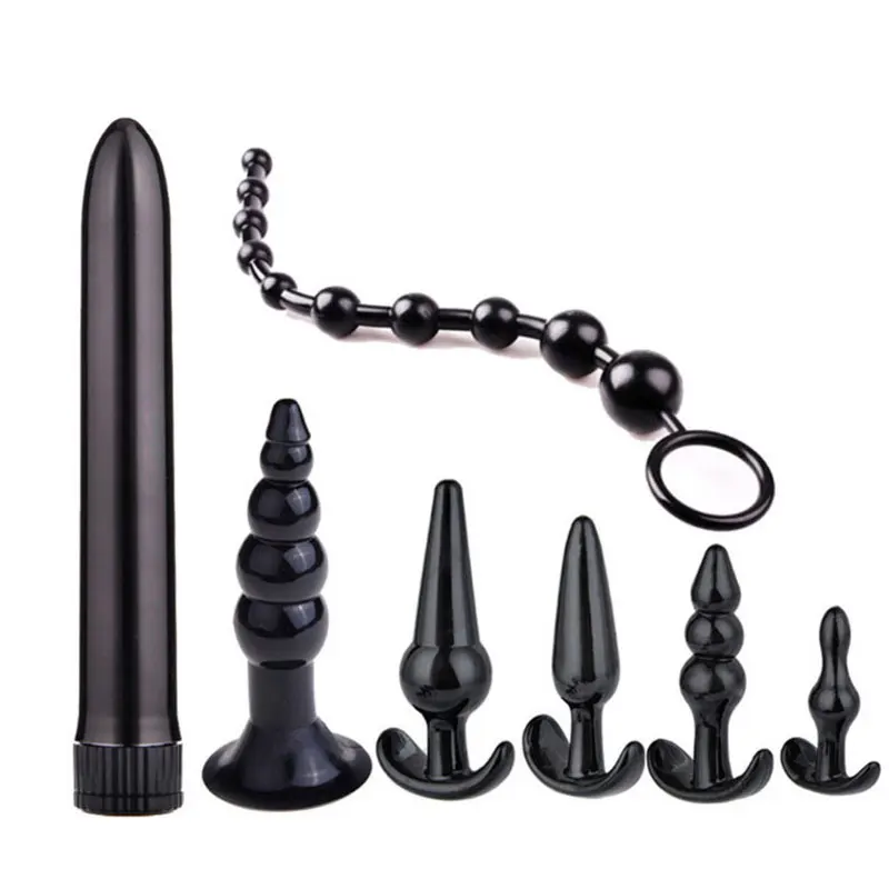 4/5/7/8Pcs/Set Silicone Butt Plug Dildo Masturbation Anal Plug Vaginal Plug Sex Toys Combination Anal Bead Dilator Toys for Gay